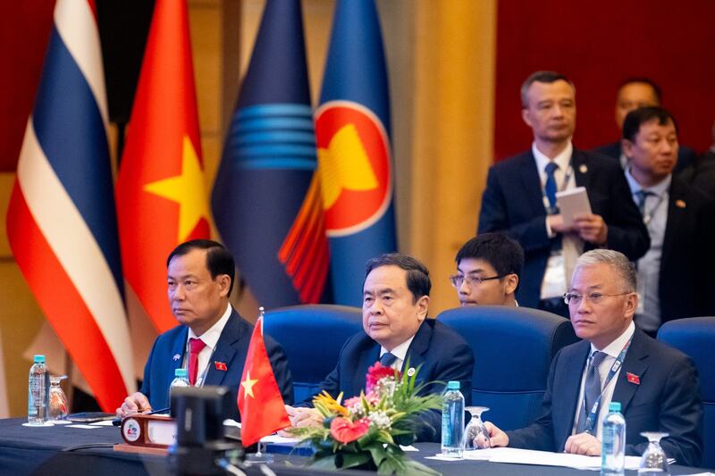 Chủ tịch Quốc hội Trần Thanh Mẫn dự Phiên họp Ban Chấp hành Okvip69.com bán cá nổ hủ đồng liên Nghị viện ASEAN lần thứ 46 (AIPA-46). Ảnh: Phạm Thắng.