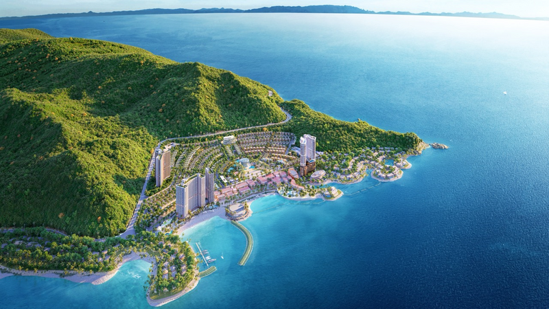 Hình ảnh tổng thể La Tiên Villa bên trong đô thị quốc tế 44ha đã hiện hữu.