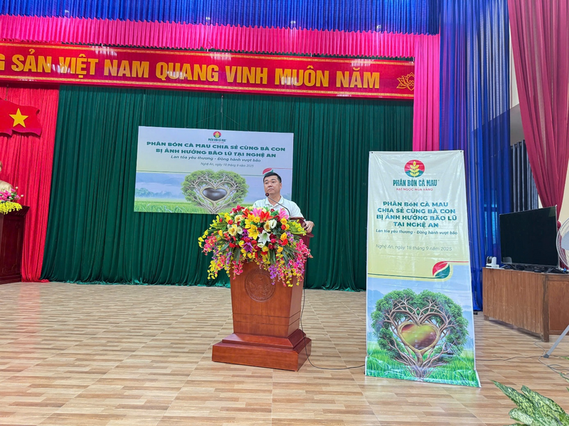Đại diện PVCFC chia sẻ về ý nghĩa của chương trình (Ảnh PVCFC)