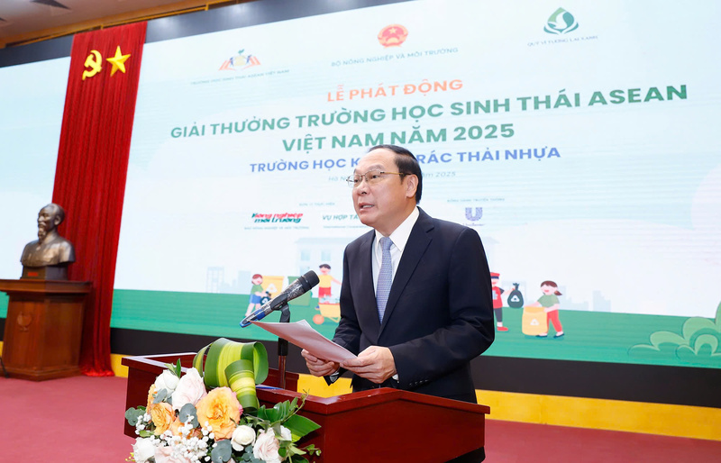 Thứ trưởng Bộ Nông nghiệp và xuân Okvip 2026 Lê Công Thành phát biểu tại lễ phát động. Ảnh: NNVN.