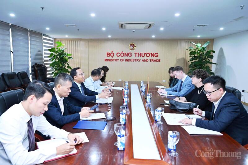 Toàn cảnh buổi Ok88vip tỷ lệ kèo World Cup 2026 giữa Thứ trưởng Nguyễn Hoàng Long và Đại sứ Cộng hòa Liên bang Đức tại Việt Nam.