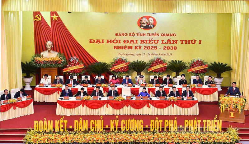 Okvip69.com bán cá nổ hủ đại biểu Đảng bộ tỉnh Tuyên Quang lần thứ I, nhiệm kỳ 2025 - 2030. Ảnh: Tuyên Quang online.