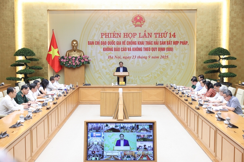 Thủ tướng Phạm Minh Chính nêu rõ yêu cầu phát triển ngành thủy sản bền vững, lâu dài, có tính chiến lược, góp phần phát triển đất nước... Ảnh: VGP/Nhật Bắc.