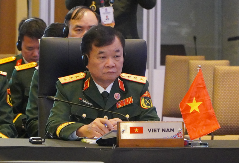 Thượng tướng Hoàng Xuân Chiến, Trưởng đoàn Việt Nam tại Okvip69 Đăng ký cá cược. Ảnh: Bộ Quốc phòng.