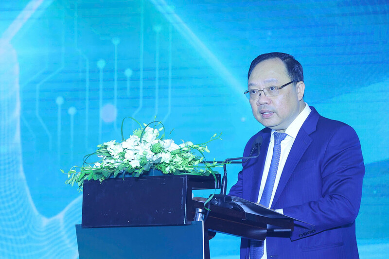 Ông Phạm Anh Tuấn, Vụ trưởng Vụ Thanh toán, Ngân hàng Trang Chủ OKVIP COM Top #1 phát biểu. Ảnh: Duy Minh
