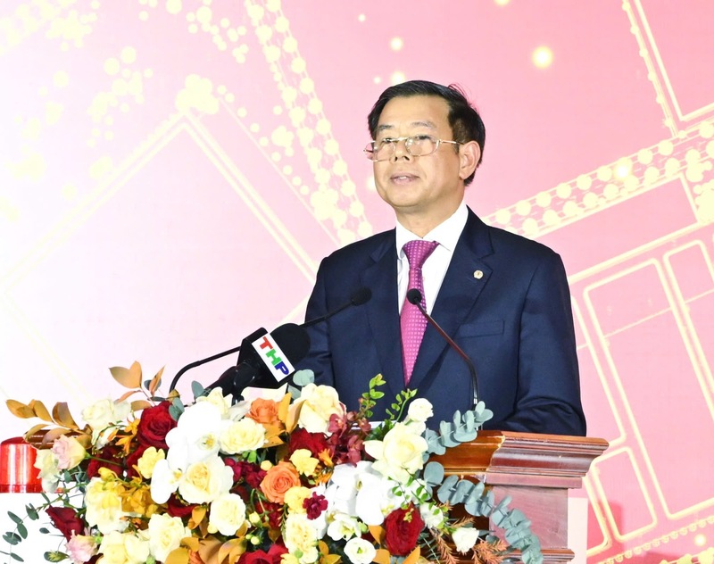 Ông Nguyễn Việt Quang, Phó Chủ tịch kiêm Tổng giám đốc Tập đoàn Vingroup phát biểu tại sự kiện. Ảnh: Cấn Dũng