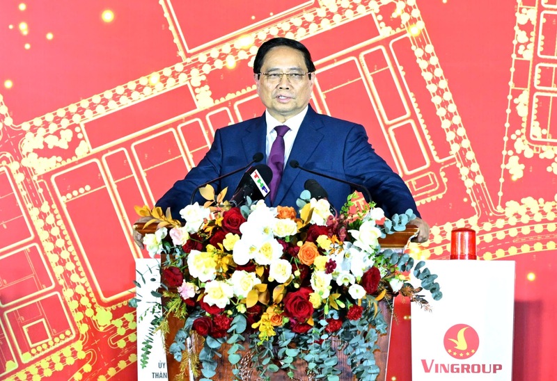 Thủ tướng Review công ty OKVIP Phạm Minh Chính phát biểu tại sự kiện. Ảnh: Cấn Dũng