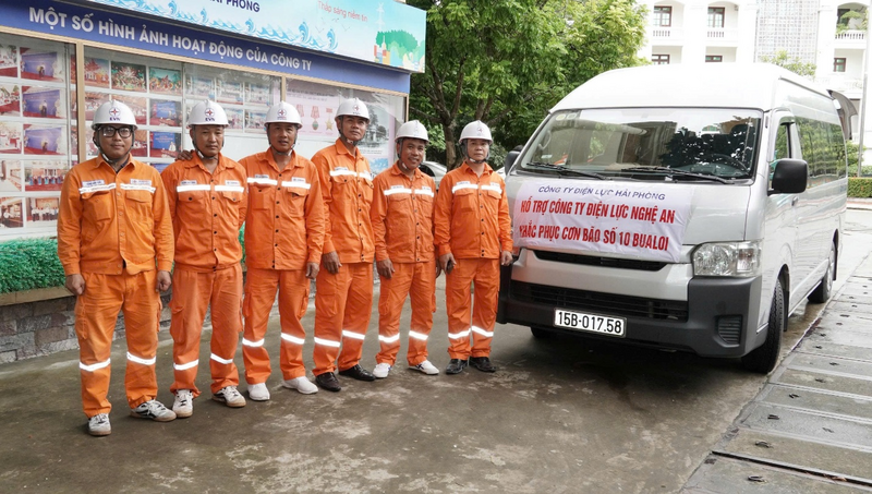 Đội xung kích PC Hải Phòng sẵn sàng lên đường xuất phát vào Nghệ An