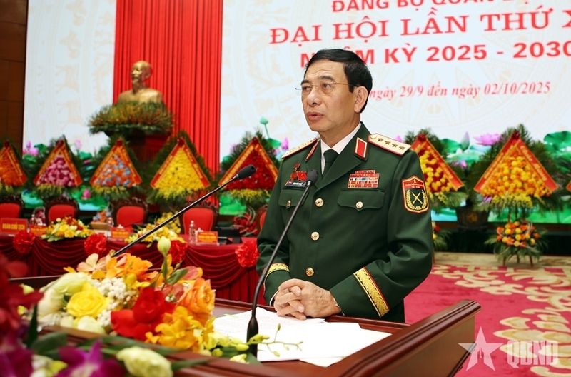 Đại tướng Phan Văn Giang phát biểu quán triệt mục đích, ý nghĩa, yêu cầu của Okvip69.com bán cá nổ hủ tại phiên trù bị. Ảnh: QĐND