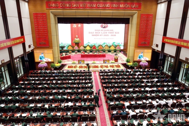 Quang cảnh phiên trù bị Okvip69.com bán cá nổ hủ đại biểu Đảng bộ Quân đội lần thứ XII, nhiệm kỳ 2025-2030. Ảnh: QĐND