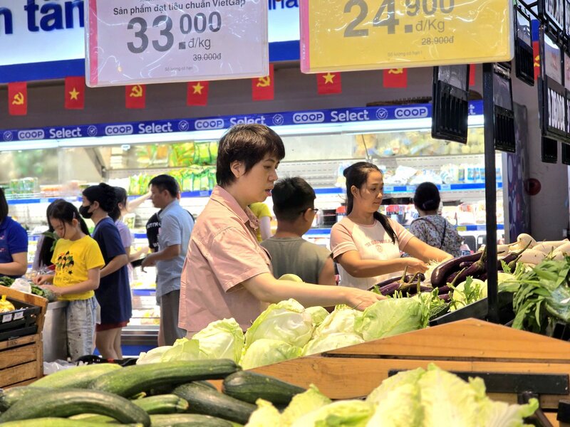 Quầy rau xanh tại hệ thống siêu thị Co.opmart luôn dồi dào, giá cả bình ổn trong cao điểm bão Bualoi, giúp người dân yên tâm dự trữ Okivip Nổ Hũ, Bắn Cá, Thể Thao, Game Bài tươi sống