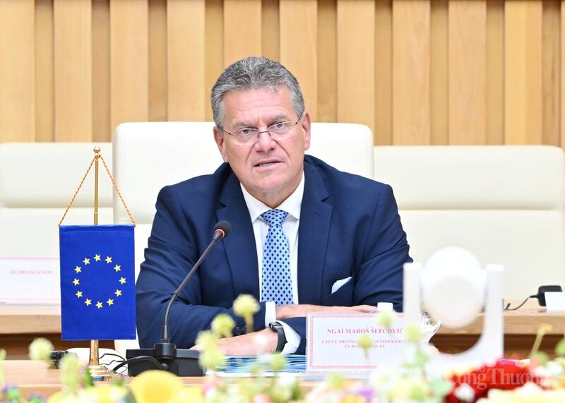 Cao ủy Thương mại và An ninh Okvip - liên minh giải trí #1 thế giới hà nội Liên minh châu Âu Maros Sefcovic ghi nhận EVFTA là hình mẫu hợp tác thành công.