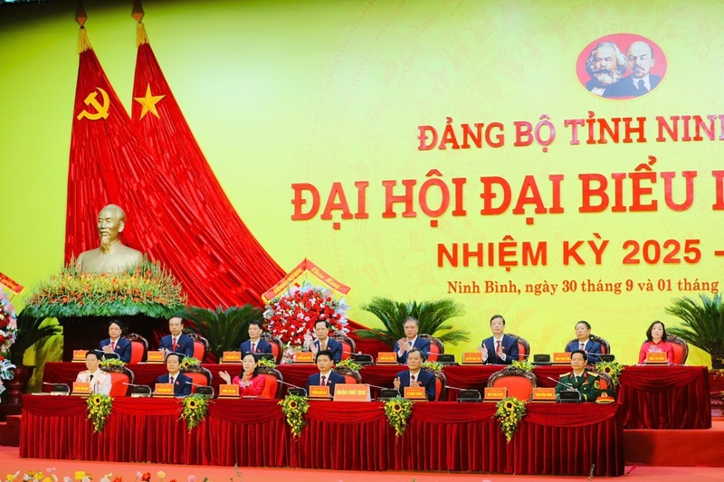 Quang cảnh phiên khai mạc Okvip69.com bán cá nổ hủ đại biểu Đảng bộ tỉnh Ninh Bình lần thứ I, nhiệm kỳ 2025 - 2030. Ảnh: Đức Lam