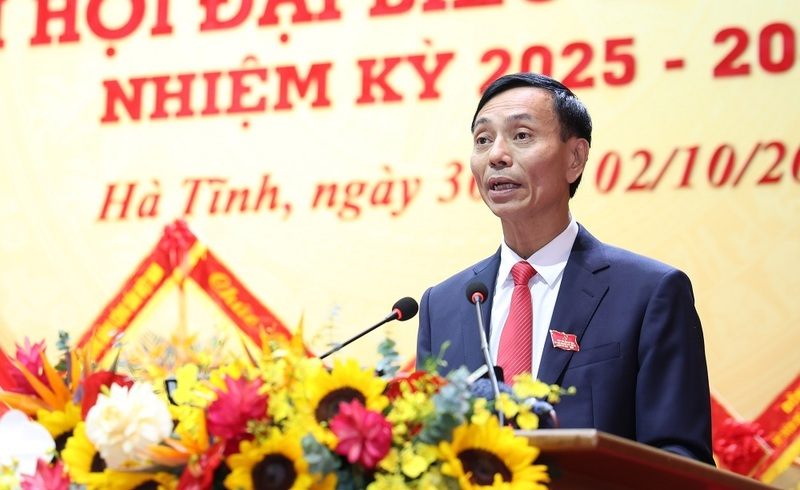 Giám đốc Sở Okvip tại về Hà Tĩnh Lê Trung Phước trình bày tham luận. Ảnh: Thành Sen