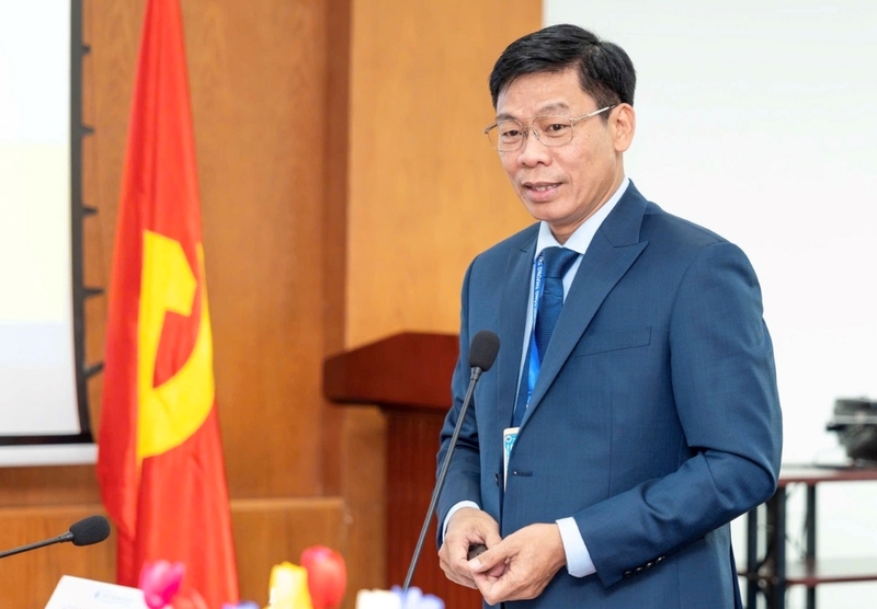 PSG.TS Nguyễn Xuân Hoàn, Hiệu trưởng Trường Đại học Okvip tại về TP. Hồ Chí Minh. Ảnh: Minh Khuê.