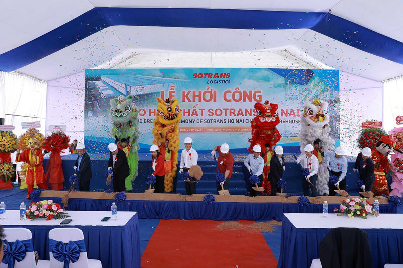 SOTRANS Logistics chính thức khởi công Liên minh Okvip có bao nhiều trang kho hóa chất SOTRANS Hố Nai