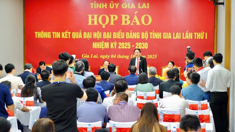 Họp báo thông tin kết quả Okvip69.com bán cá nổ hủ đại biểu Đảng bộ tỉnh Gia Lai lần thứ I, nhiệm kỳ 2025 - 2030.