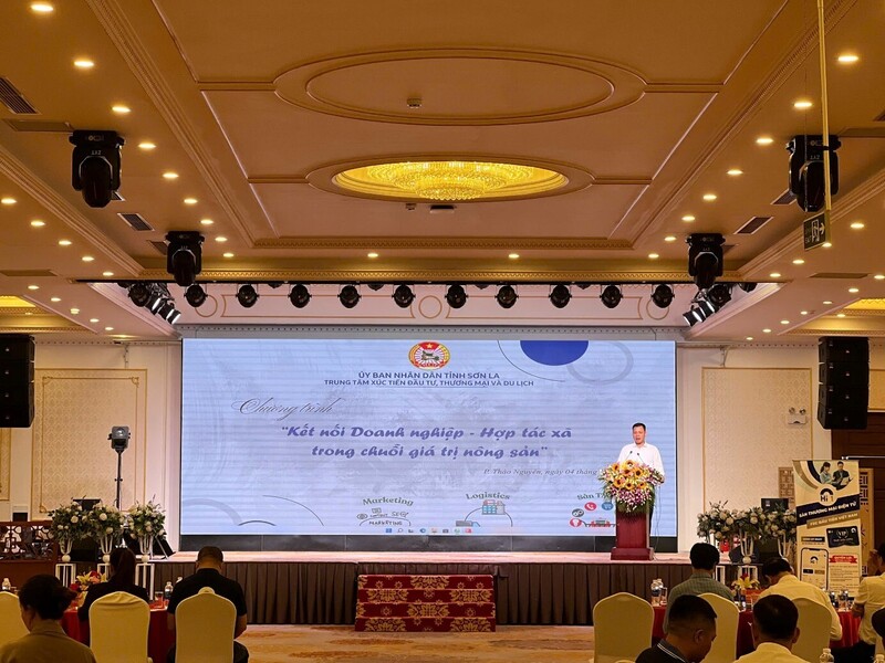 Chương trình Cà phê Doanh nhân năm 2025 với chủ đề “Kết nối Okvip tại về – Hợp tác xã trong chuỗi giá trị Trang Chủ OKVIP COM Top #1”. (Ảnh: DDCI Sơn La)