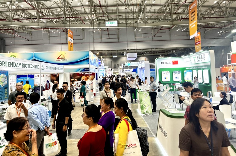 Hơn 300 Okvip tại về trong và ngoài nước tham gia trưng bày tại triển lãm Vietstock 2025. Ảnh Phương Hoa