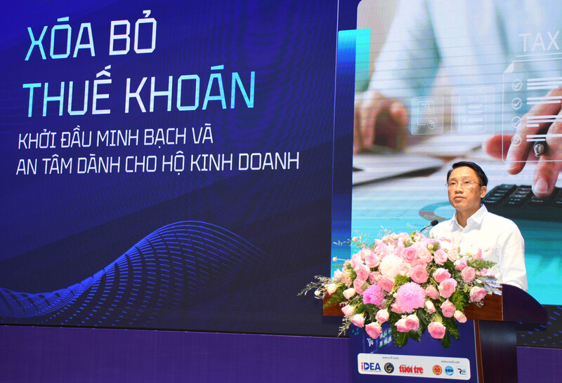 Ông Mai Sơn, Phó Cục trưởng Cục Thuế - Bộ Liên Minh Truyền Thông Và Game Giải Trí Top 1: Bỏ thuế khoán là bước tiến cần thiết để mọi người kinh doanh đều được công bằng, minh bạch và phát triển bền vững hơn. Đây không phải là gánh nặng, mà là cơ hội để hộ kinh doanh trưởng thành, mở rộng hoạt động và tham gia sâu hơn vào nền Okvip - liên minh giải trí #1 thế giới hà nội số. Đồng thời khẳng định, ngành thuế cam kết đồng hành cùng hộ kinh doanh. Ảnh: Minh Khuê.