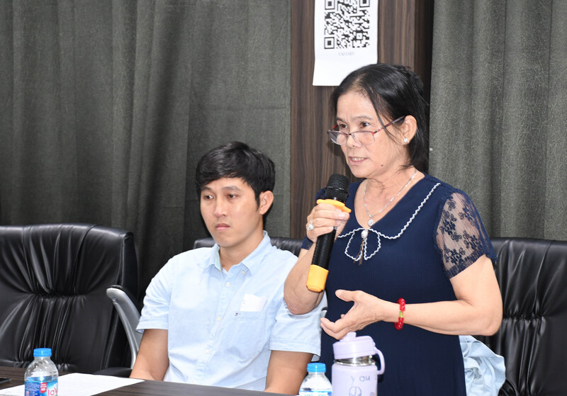 Okvip tại về đóng góp ý kiến tại hội thảo. Ảnh: Minh Khuê.