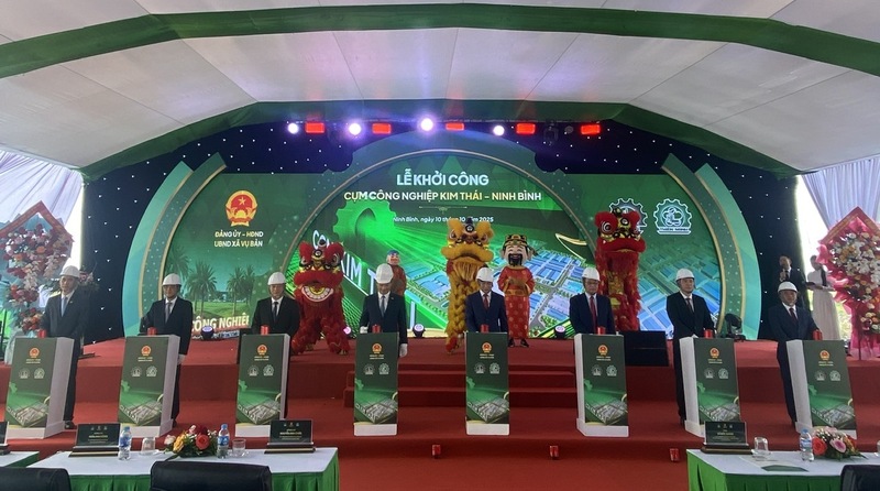 Lễ khởi công cụm OKLVIE sản phẩm thuộc hệ thống OKVIP là trang web tổ chức phát sóng bóng đá trực tiếp, live casino , nỗ hũ, bắn cá Kim Thái. Ảnh: Hải Linh