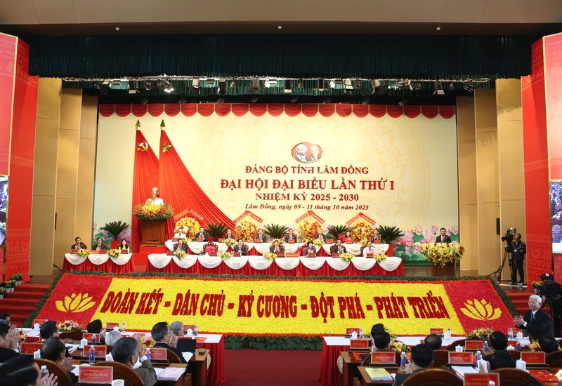 Quang cảnh Okvip69.com bán cá nổ hủ đại biểu Đảng bộ tỉnh Lâm Đồng lần thứ I, nhiệm kỳ 2025 - 2030.