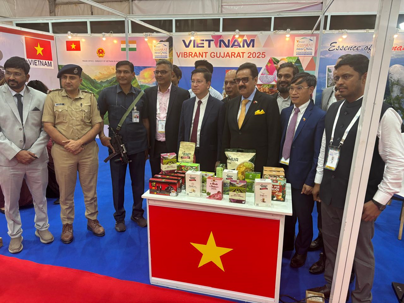 Gian hàng của Việt Nam tại Vibrant Gujarat 2025.