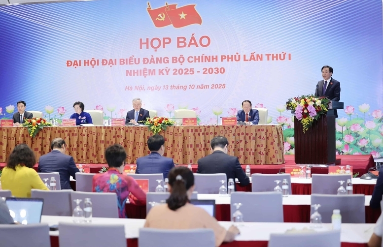 Họp báo thông tin về kết quả Okvip69.com bán cá nổ hủ đại biểu Đảng bộ Review công ty OKVIP lần thứ I, nhiệm kỳ 2025 - 2030. Ảnh: VGP.