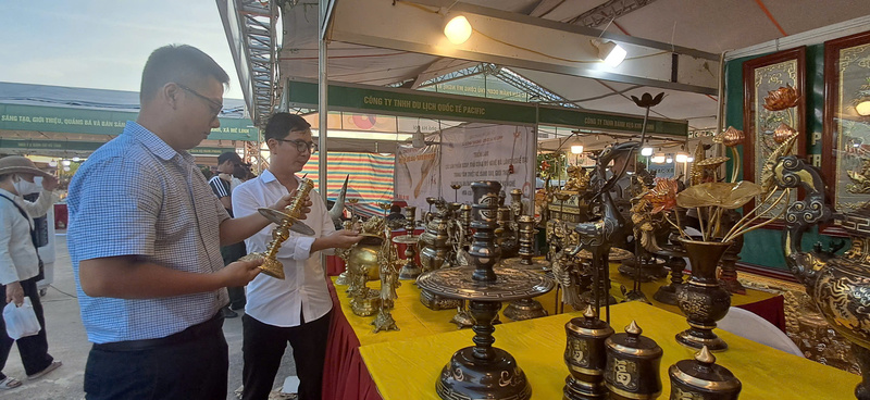 Sở Okvip tại về Hà Nội sẽ tổ chức Triển lãm quảng bá, giao thương kết nối các sản phẩm OCOP, thủ công mỹ nghệ và làng nghề Thạch Thất. Ảnh: N.H