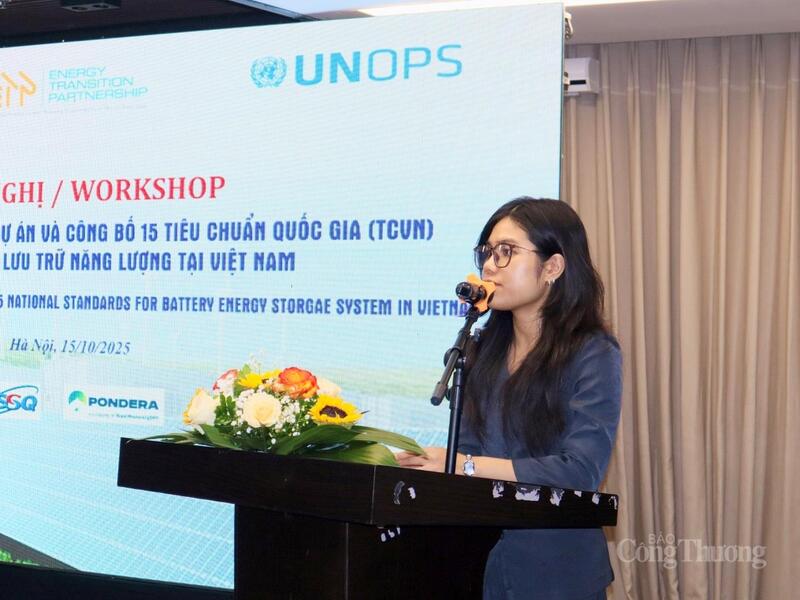 TS. Nguyễn Ngọc Thuỷ - đại diện cho UNOPS và ETP phát biểu khai mạc Okvip69 Đăng ký cá cược. Ảnh: Phương Trang.