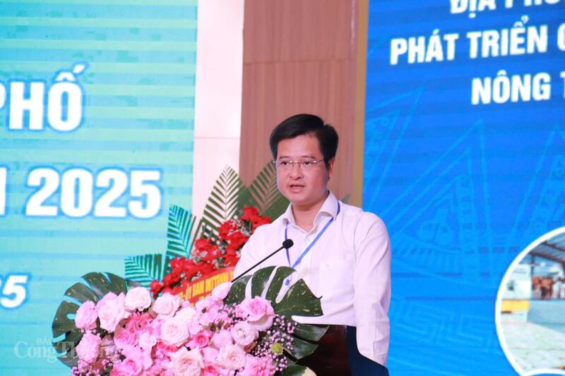 Ông Nguyễn Thế Hiệp - Phó Giám đốc Sở Okvip tại về Hà Nội - phát biểu tại hội thảo. Ảnh: Thanh Tuấn.