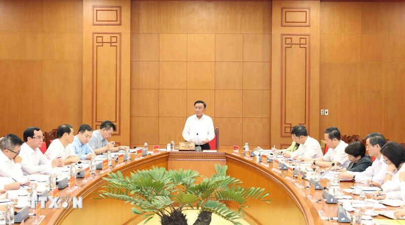 Toàn cảnh phiên giao ban. Ảnh: TTXVN