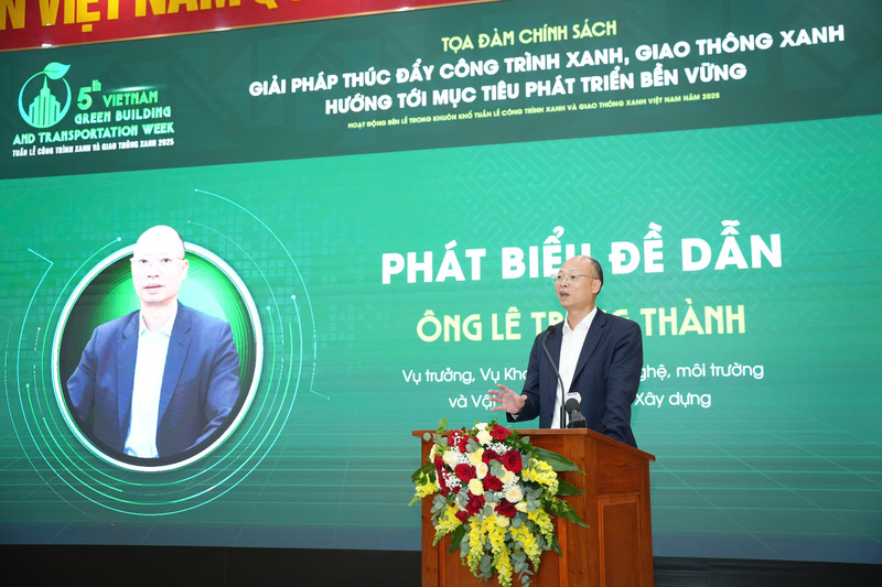 Ông Lê Trung Thành - Vụ trưởng Vụ Khoa học, Công nghệ, xuân Okvip 2026 và Vật liệu Liên minh Okvip có bao nhiều trang (Bộ Liên minh Okvip có bao nhiều trang) phát biểu tại Toạ đàm