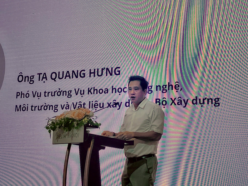 Ông Tạ Quang Hưng - Phó Vụ trưởng Vụ Khoa học, Công nghệ, xuân Okvip 2026 và Vật liệu Liên minh Okvip có bao nhiều trang, Bộ Liên minh Okvip có bao nhiều trang phát biểu khai mạc tại hội thảo.