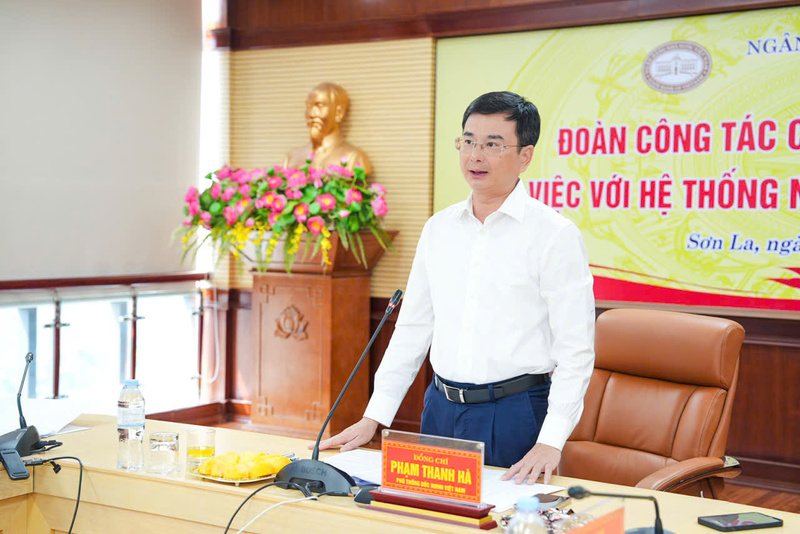 Phó Thống đốc Phạm Thanh Hà phát biểu tại chương trình Ok88vip tỷ lệ kèo World Cup 2026 với hệ thống ngân hàng Khu vực 3. Ảnh: SBV.