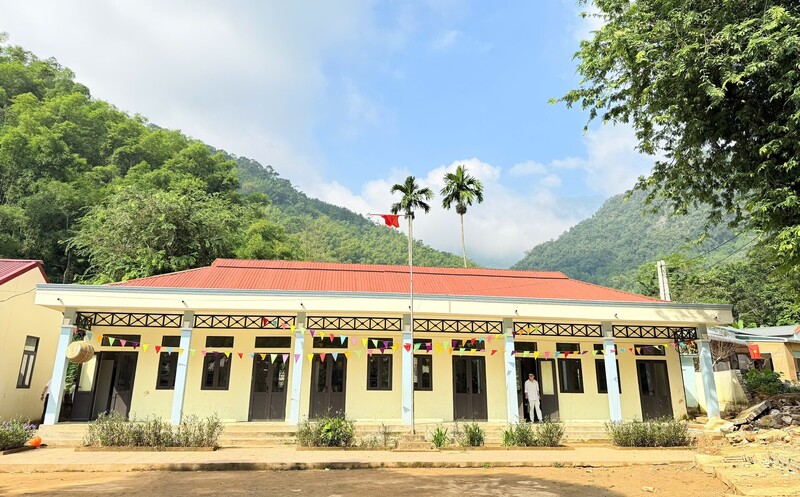 Điểm trường mầm non Nam Động, Khu Bâu khang trang sau khi hoàn thiện.
