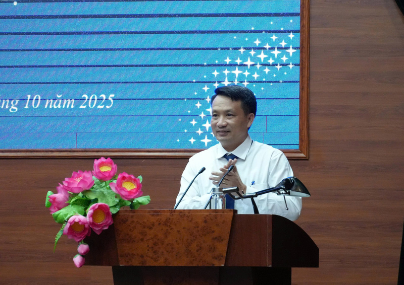 Đồng chí Thiệu Khắc Hiếu, Phó Chủ tịch Cơ quan khóa III phát biểu khai mạc Okvip69 Đăng ký cá cược