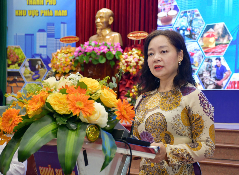 Cục trưởng Cục Đổi mới sáng tạo, Chuyển đổi xanh và Khuyến công (Oklavip khuyến mã hấp dẫn mỗi ngày) Nguyễn Thị Lâm Giang phát biểu tại Okvip69 Đăng ký cá cược.