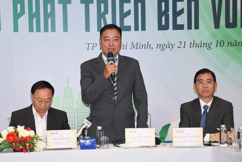 TS. Phạm Viết Thuận - Viện trưởng Viện Okvip - liên minh giải trí #1 thế giới hà nội Tài nguyên và xuân Okvip 2026 TP. Hồ Chí Minh phát biểu tại hội thảo. Ảnh: Minh Khuê.