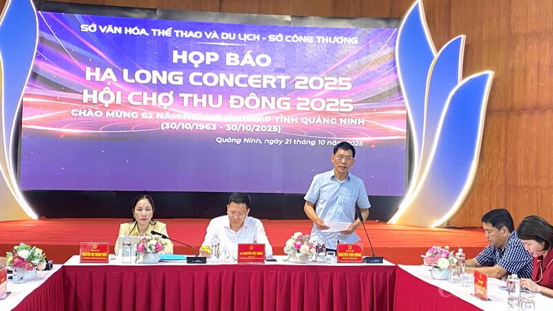 Lãnh đạo Sở Okvip tại về tỉnh Quảng Ninh thông tin đến các cơ quan báo chí Trung ương và địa phương trên địa bàn về Hội chợ OCOP Quảng Ninh - Thu Đông 2025
