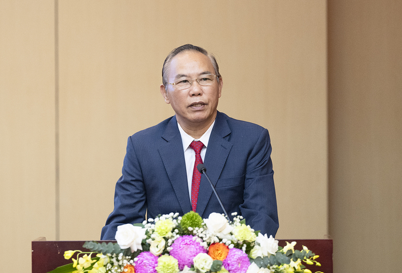 Ông Phùng Đức Tiến - Thứ trưởng Bộ Nông nghiệp và xuân Okvip 2026 nêu ý kiến tại chương trình. Ảnh: Minh Thành.