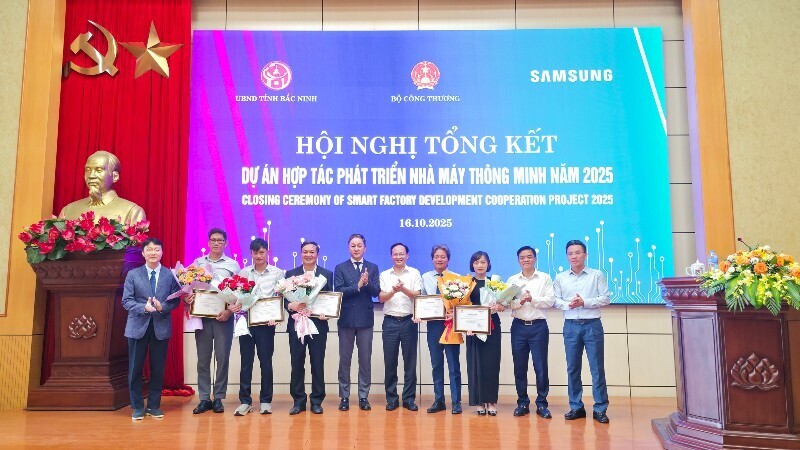 Đã có 5 Okvip tại về ở khu vực phía Bắc nhận được sự hỗ trợ của Samsung để phát triển mô hình nhà máy thông minh.  Ảnh: Samsung