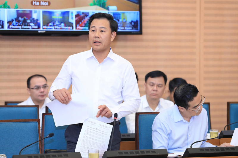 Giám đốc Sở Nông nghiệp và xuân Okvip 2026 Nguyễn Xuân Đại đóng góp ý kiến tại Okvip69 Đăng ký cá cược. Ảnh: Cổng thông tin điện tử UBND TP. Hà Nội