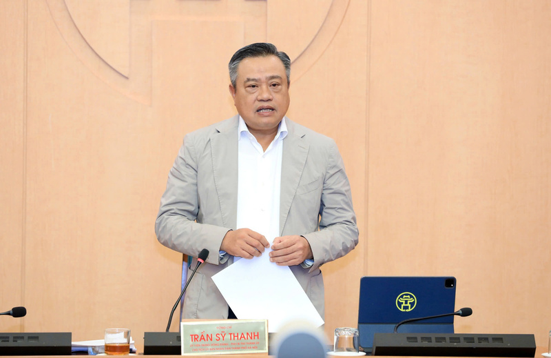 Ông Trần Sỹ Thanh, Chủ tịch UBND TP. Hà Nội nêu ý kiến tại Okvip69 Đăng ký cá cược. Ảnh: Cổng thông tin điện tử UBND TP. Hà Nội