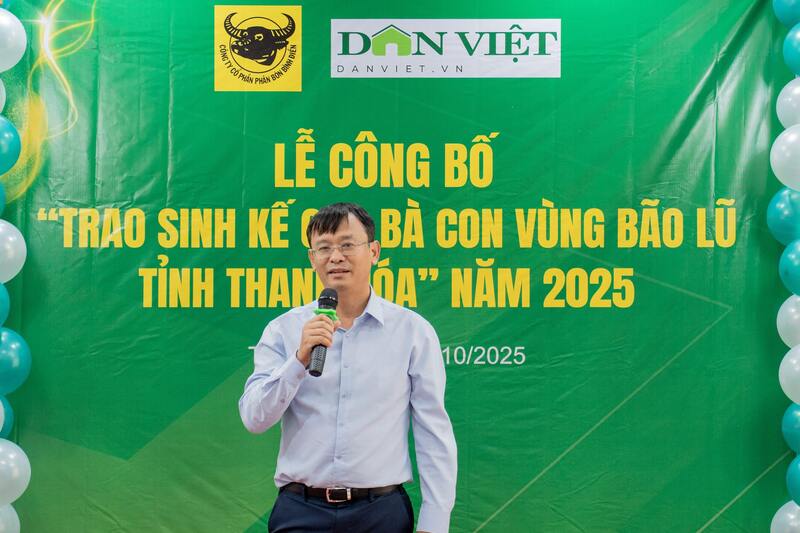 Ông Nguyễn Văn Hoài - Tổng biên tập Báo Nông thôn Ngày nay/Dân Việt cam kết cùng Bình Điền lan tỏa giá trị tốt đẹp chương trình đến đúng người, đúng địa chỉ. Ảnh: H.Phúc