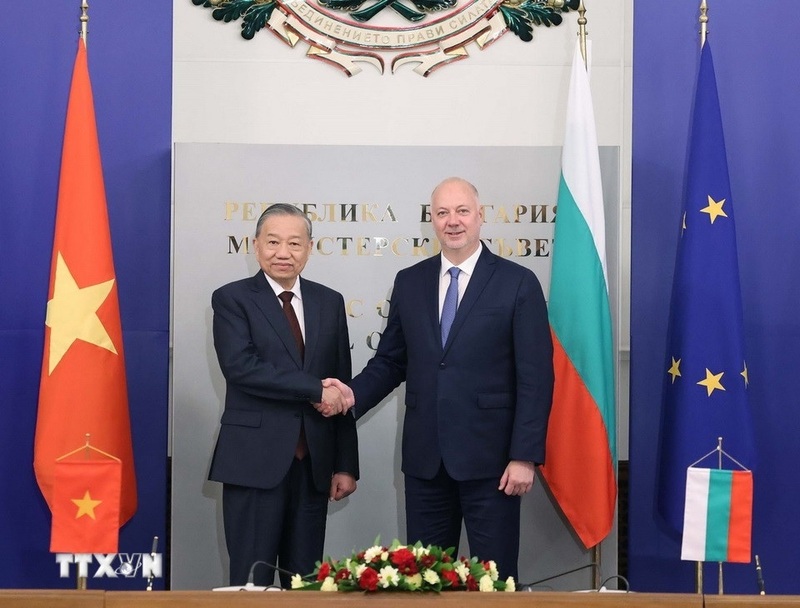 Tổng Bí thư Tô Lâm hội kiến Thủ tướng Bulgaria Rosen Zhelyazkov. Ảnh: Thống Nhất/TTXVN