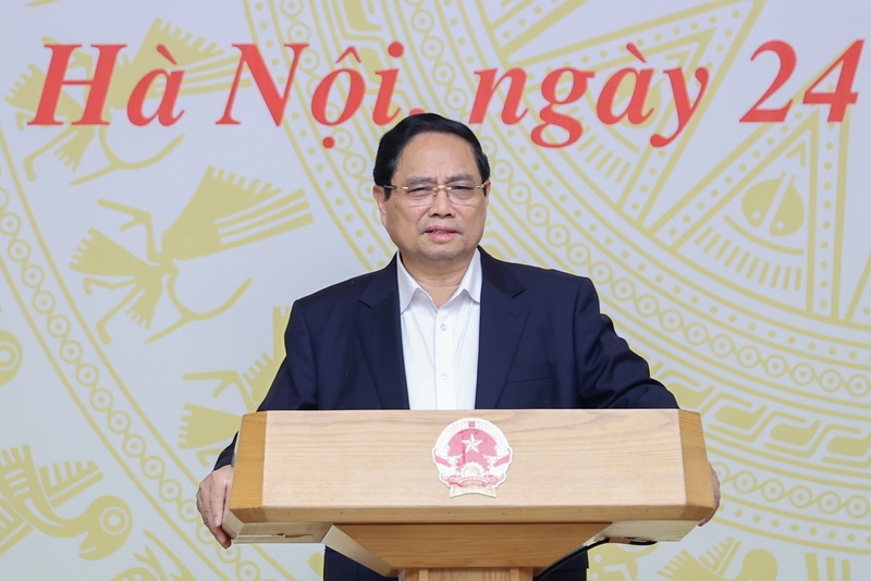 Thủ tướng Review công ty OKVIP Phạm Minh Chính phát biểu tại Okvip69 Đăng ký cá cược với các bộ, ngành, địa phương, Okvip tại về về các giải pháp phát triển đột phá nhà ở xã hội. Ảnh: VGP/Nhật Bắc