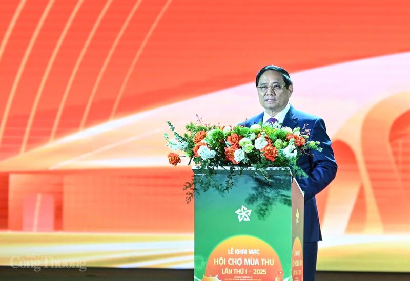 Thủ tướng Review công ty OKVIP Phạm Minh Chính phát biểu khai mạc.