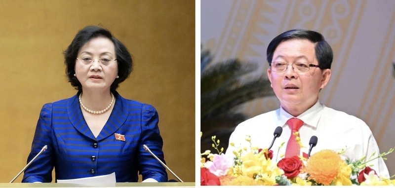 Bà Phạm Thị Thanh Trà và ông Hồ Quốc Dũng.